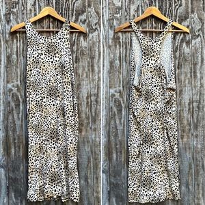 Victoria’s Secret Blonde Animal Print Relaxed Fit Racerback Midi Dress